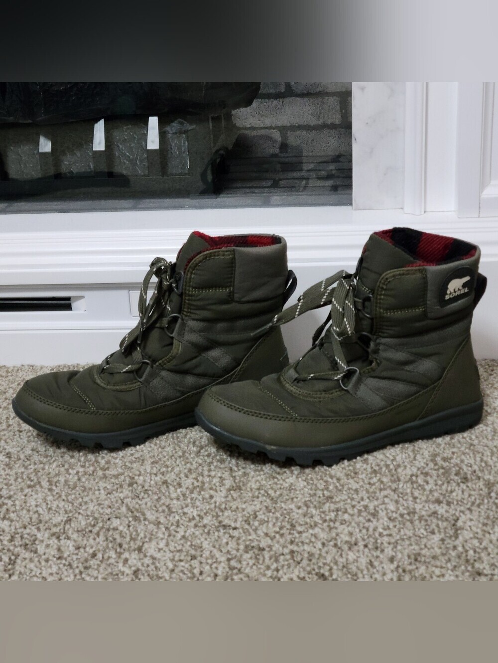 SOREL Women's Whitney Short Lace Insulated Waterproof Winter Boots, Size 6